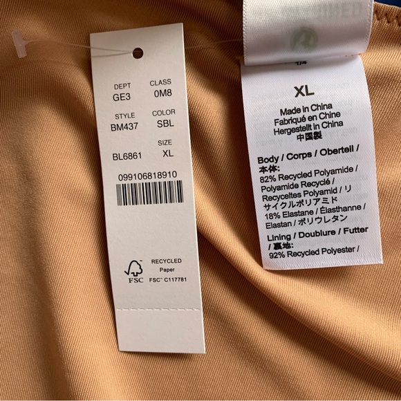 J Crew Scrunchie Strap Bikini Bottom Size XL Full Coverage Sail Blue NWT - Picture 9 of 14